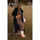 Plus Black Oversized Double Breasted Military Trim Coat Plus Black Oversized Double Breasted Military Trim Coat