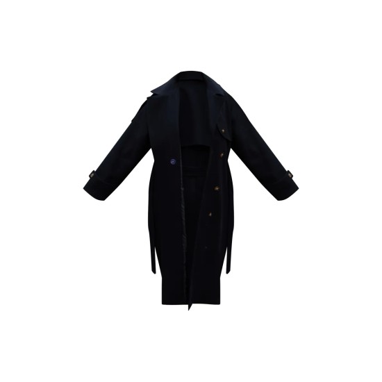 Plus Black Oversized Double Breasted Military Trim Coat Plus Black Oversized Double Breasted Military Trim Coat