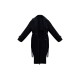 Plus Black Oversized Double Breasted Military Trim Coat Plus Black Oversized Double Breasted Military Trim Coat