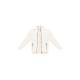 PRETTYLITTLETHING Off White Panelled High Neck Puffer Coat