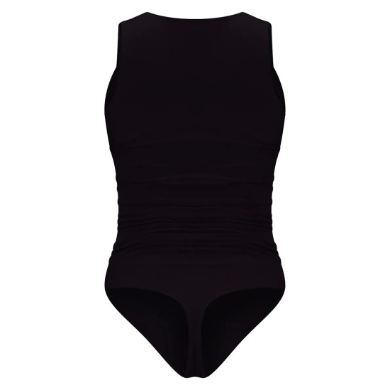 Black Slinky Cut Out Front Bodysuit Black Slinky Cut Out Front Bodysuit