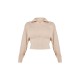 PRETTYLITTLETHING Shape Stone Fitted Zip Up Sweatshirt