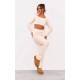Cream Rib Scoop Neck Long Sleeve Crop Top Cream Rib Scoop Neck Long Sleeve Crop Top