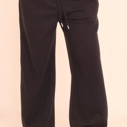 PRETTYLITTLETHING Black Tab  Wide Leg Sweatpants